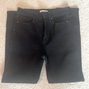 Women’s Madewell Stovepipe Black Jeans sz 29